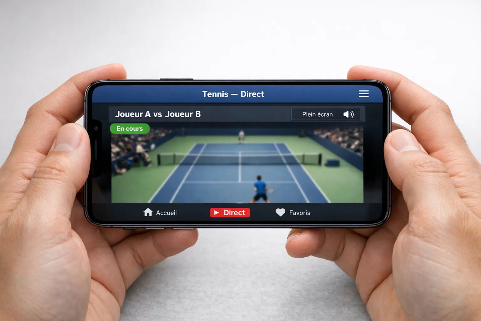 Application de streaming tennis sur smartphone