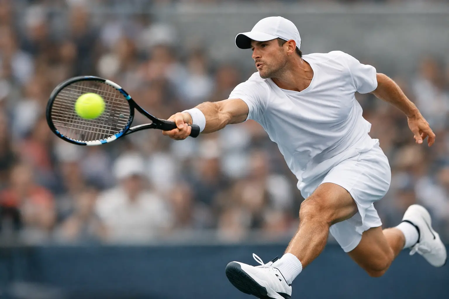 Joueur de tennis réalisant un ace puissant